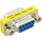 InLine Seriell Mini Gender Changer D-Sub 9pol Stecker auf D-Sub 9pol Buchse Silber
