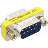 InLine Seriell Mini Gender Changer D-Sub 9pol Stecker auf D-Sub 9pol Stecker Silber