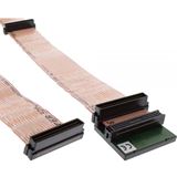 (€89,20*/1m) 0.75m InLine Flachbandkabel Anschlusskabel 68pol Stecker auf 68pol Stecker Schwarz mit Terminator