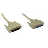 (€3,83*/1m) 1.80m InLine Seriell Anschlusskabel 25pol Buchse auf 25pol Stecker beige