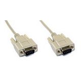 (€2,45*/1m) 2.00m InLine Seriell Verlängerungskabel RS232-Stecker auf RS232-Stecker beige