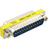 InLine Seriell Mini Gender Changer D-Sub 25pol Stecker auf D-Sub 25pol Stecker Silber