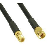(€26,33*/1m) 0.30m InLine WLAN Antennenkabel RG-58 Reverse SMA Stecker auf Reverse SMA Buchse Schwarz