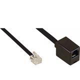 (€1,30*/1m) 3.00m InLine ISDN Verlängerungskabel RJ12 Stecker auf RJ12 Buchse Schwarz